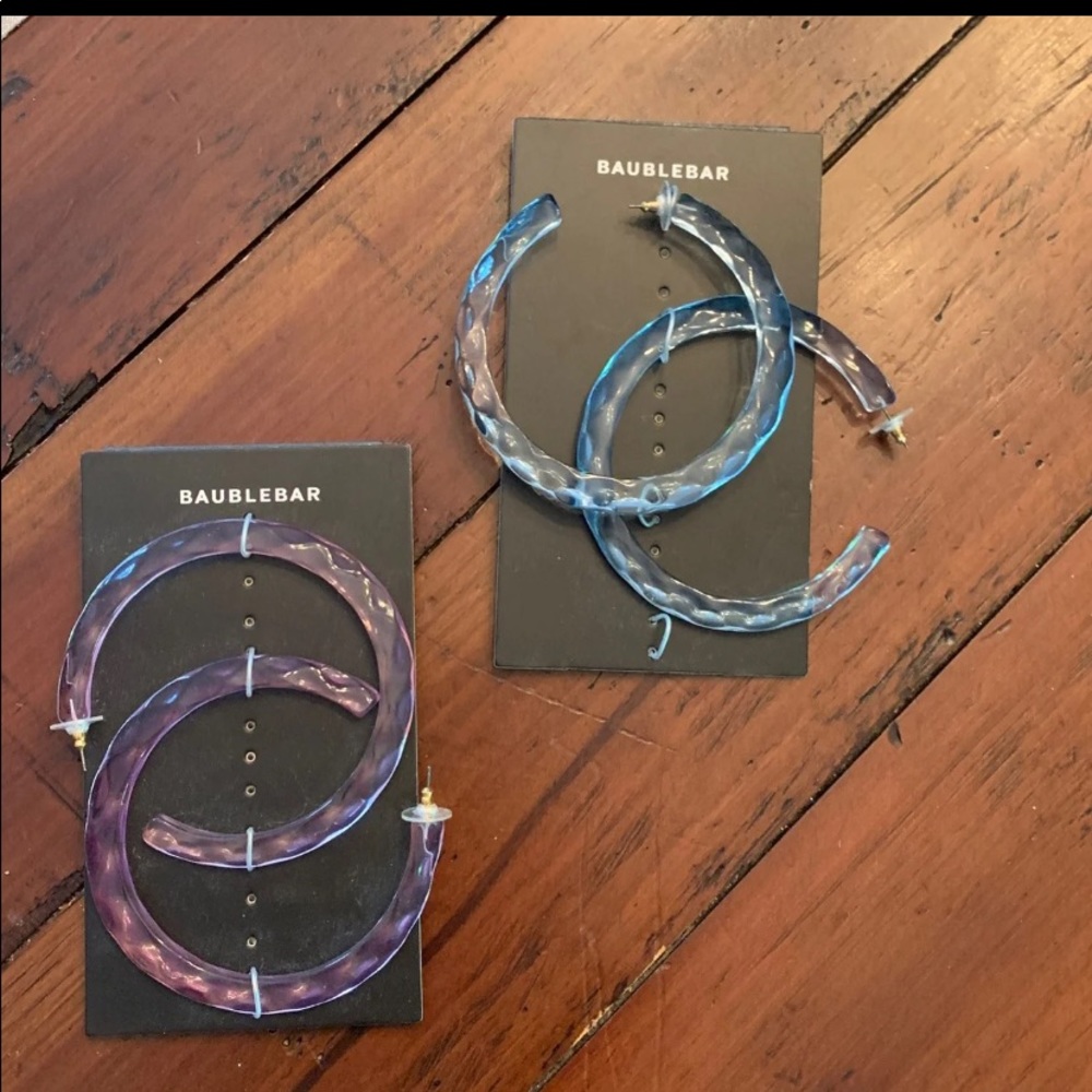 NWT 2 pair Baublebar large Heidy Hoops